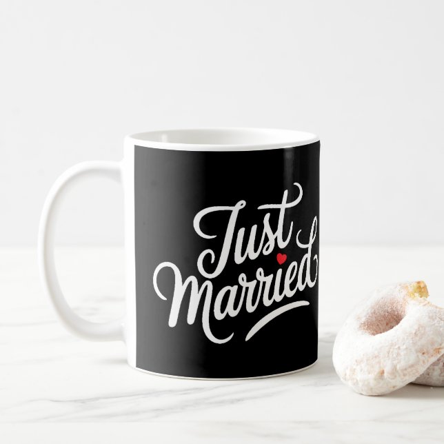 Caneca De Café Recém-Casados Noivas (Com Donut)