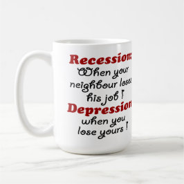 CANECA DE CAFÉ RECESSÃO - DEPRESSÃO