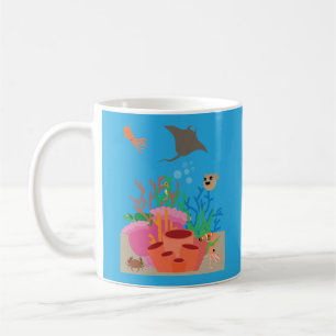 Caneca De Café Recifes de Coral