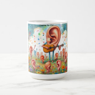Caneca De Café Recital de Guitarra de Ouvido: Tocando de Ouvido