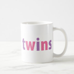 Caneca De Café RECOLHA DE GÊMEOS - raparigas {violet + rosa}