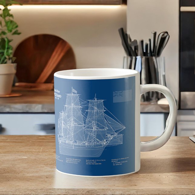 Caneca De Café Recompensa HMS - ABD de Planos de Impressão Bluepr (Criador carregado)