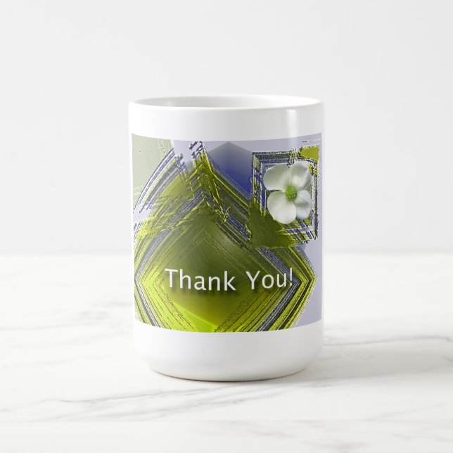 Caneca De Café Reconhecimento de Funcionário Obrigado Floral (Centro)