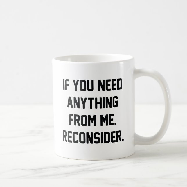 Caneca De Café Reconsider (Direita)