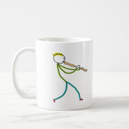 Caneca De Café Recorder Playing Stickman