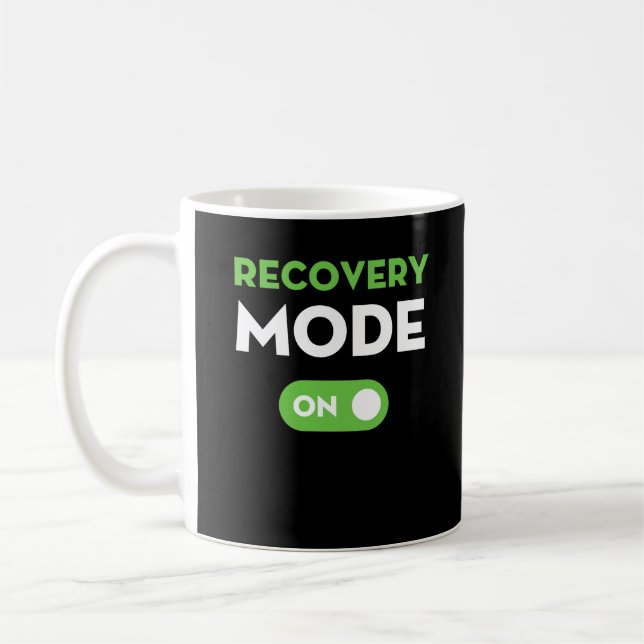 Caneca De Café Recovery Mode On - Get Well Gift Funny Injury (Esquerda)