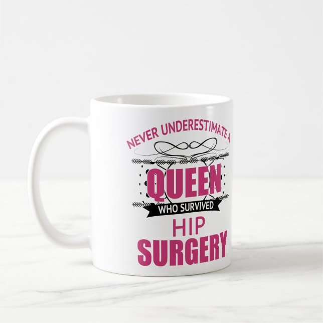 Caneca De Café Recuperação De Cirurgia Da anca Para Mulheres (Esquerda)