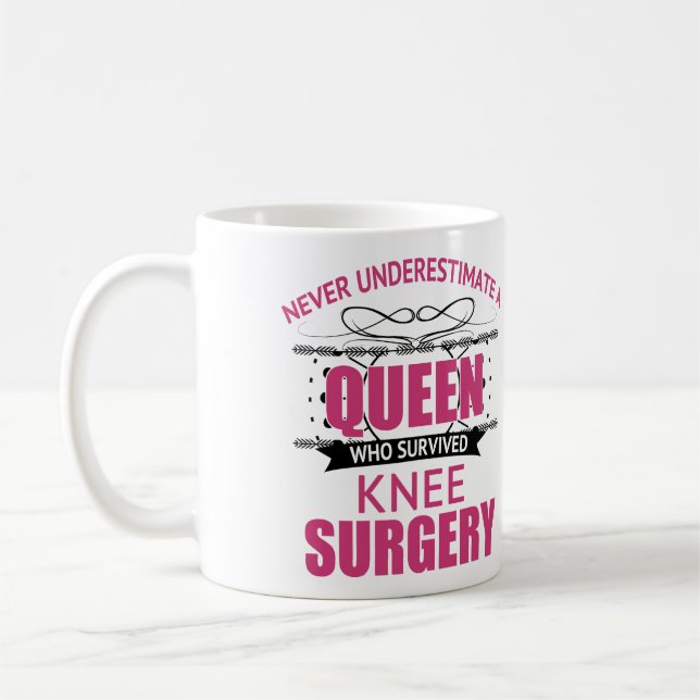 Caneca De Café Recuperação De Cirurgia Do Joelho Para Mulheres (Esquerda)