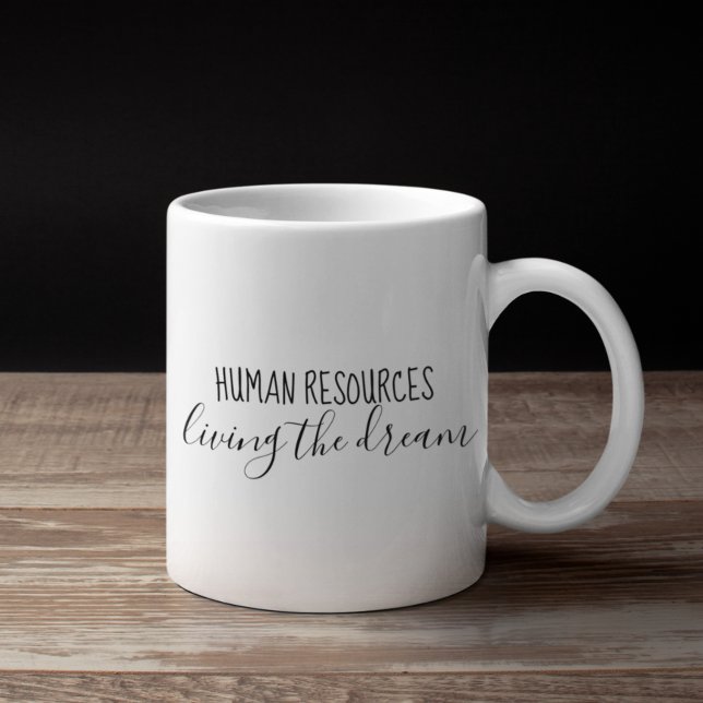 Caneca De Café Recursos Humanos HR Vivendo no Escritório de Humor (Criador carregado)
