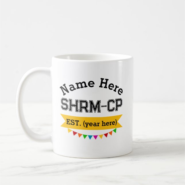 Caneca De Café Recursos Humanos Mug SHRM-CP Presente Personalizad (Esquerda)
