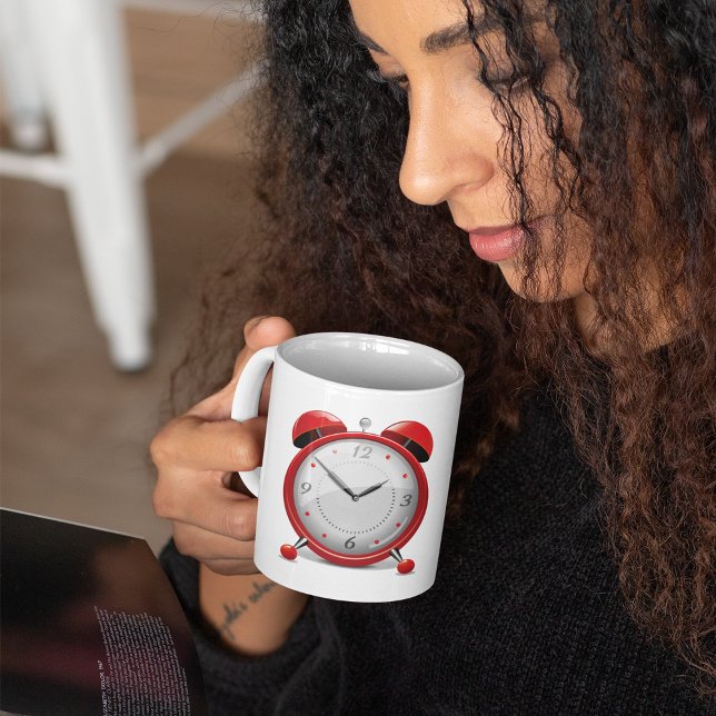 Caneca De Café Red Alarm Clock Mug (Criador carregado)