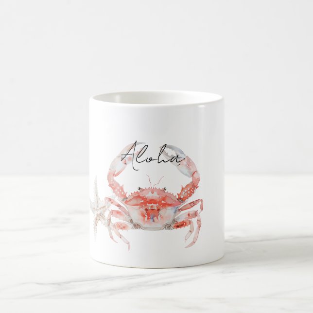Caneca De Café Red Aloha Crab (Centro)