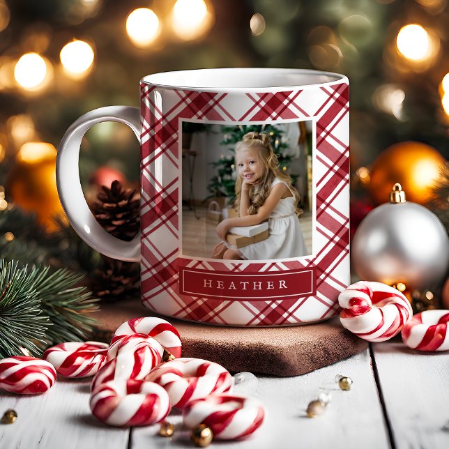 Caneca De Café Red and White Holiday Mug (Red and White Holiday Mug
)