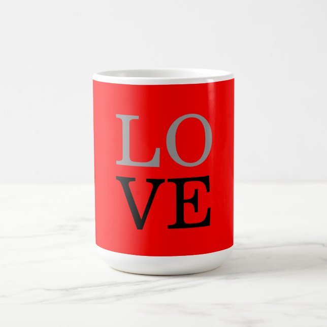 Caneca De Café Red Background Love Weding (Centro)