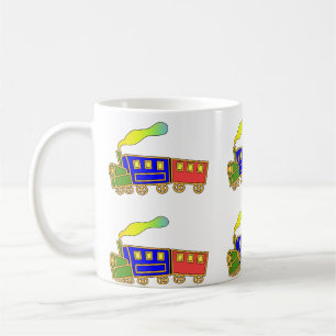 Caneca De Café Red Blue Kids Choo Choo Train Sumo Mug