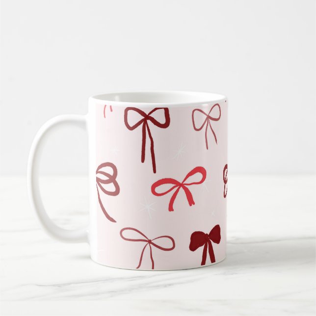 Caneca De Café Red Bow Minimalist Mug (Esquerda)