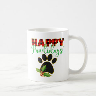Caneca De Café Red Buffalo Xadrez Paw Imprimir Natal