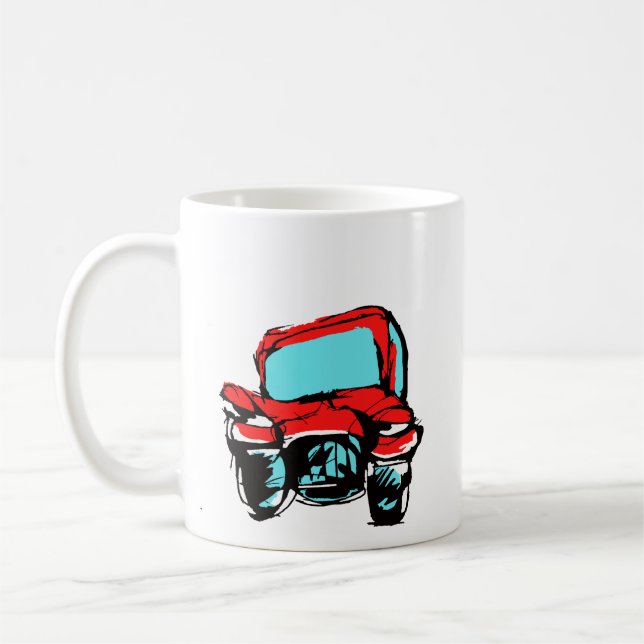 Caneca De Café Red Car (Esquerda)