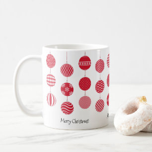 Caneca De Café Red Christmas Balls Mug