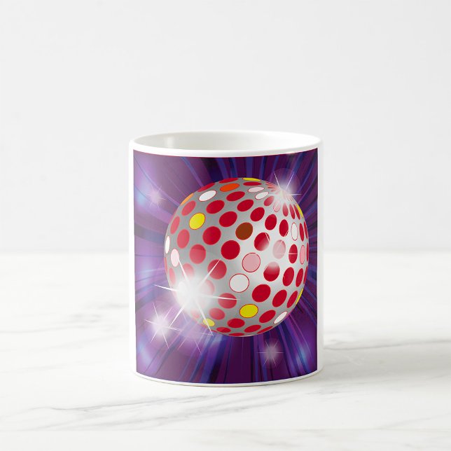 Caneca De Café Red Disco Ball (Criador carregado)