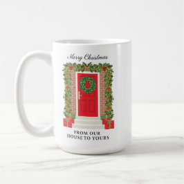 Caneca De Café Red Door Garland Wreath House to Yours