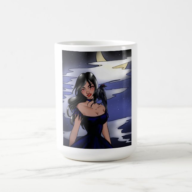 Caneca De Café Red Fayed Raven Girl (Centro)