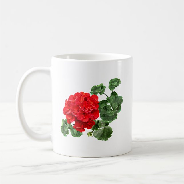 Caneca De Café Red Geranium brilhante (Esquerda)
