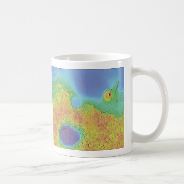 Caneca De Café Red Green Blue Mars Mola Mug (Direita)