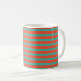 Caneca De Café red & green stripes