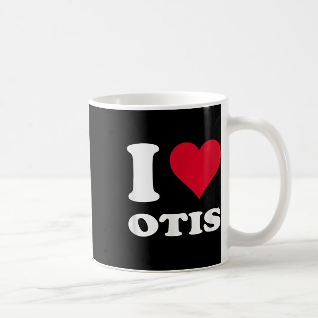 Caneca De Café Red Heart I Love Otis (Direita)
