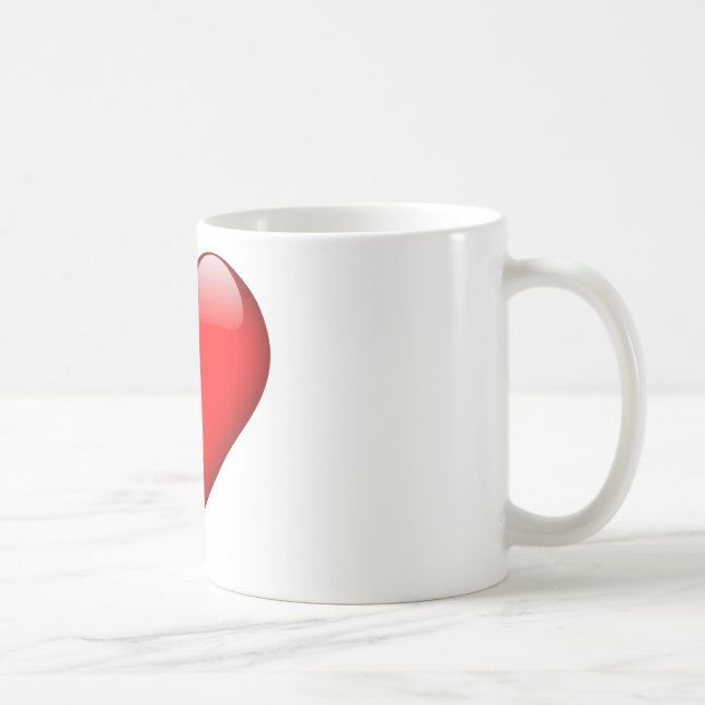 Caneca De Café Red Heart Love (Direita)