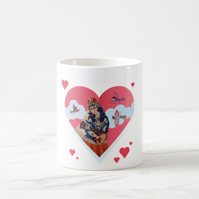 Caneca De Café Red Heart Love Mug (Centro)