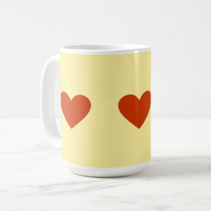Caneca De Café Red Heart Simple