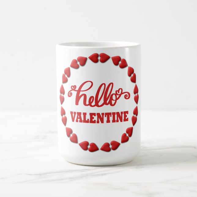 Caneca De Café Red Hello Happy Valentines Day 2024 Casal (Centro)