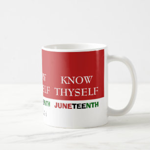 Caneca De Café Red JUNETEENTH SE CONHECE