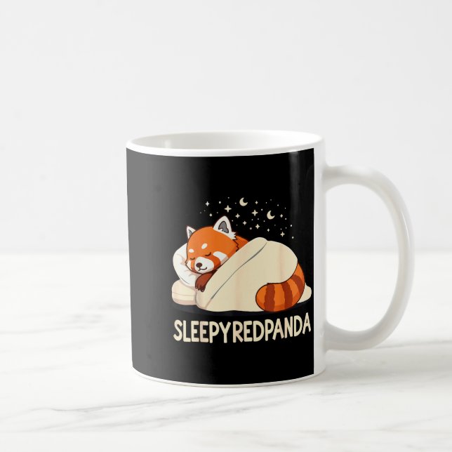 Caneca De Café Red Panda Sleep Pajamas  (Direita)