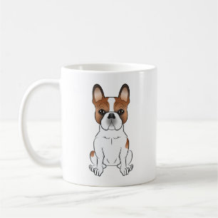Caneca De Café Red Piebald French Bulldog Cute Cartoon Dog