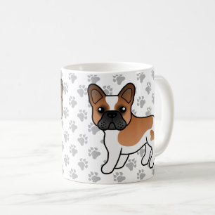 Caneca De Café Red Piebald French Bulldog Cute Cartoon Dog