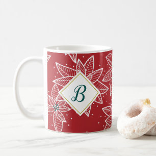 Caneca De Café Red Poinsettia Christmas