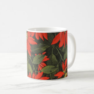 Caneca De Café Red Poinsettia, Natal