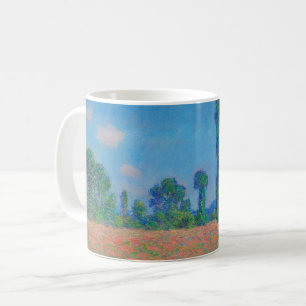 Caneca De Café Red Poppies Blue Sky por Monet - Poppy Field