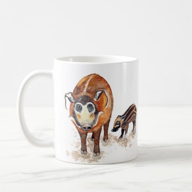 Caneca De Café Red River Hog Trabalho de arte Mug (Esquerda)