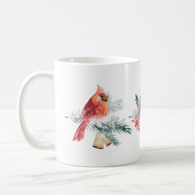 Caneca De Café Red Robin Pine Red Berry Mug (Esquerda)