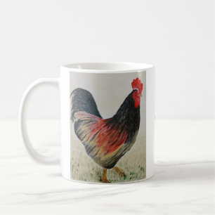 Caneca De Café Red Rooster - Canhão de Pintura em acrílico