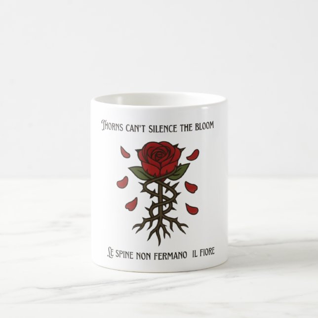 Caneca De Café Red Rose with Thorns Mug (Centro)