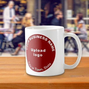 Caneca De Café Red Round Business Marca em Mug