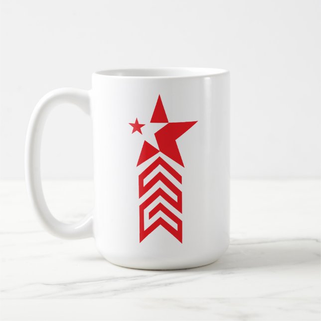 Caneca De Café Red Star with Chevron Arrows (Esquerda)