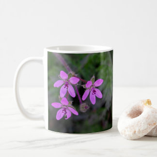 Caneca De Café Red Stem Filaree Flowers