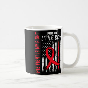 Caneca De Café Red Sua Luta Filho Pequeno Doença Cardíaca Usa Fla