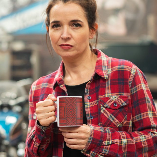 Caneca De Café Red Tribal Standard Art (Mugs and cups)